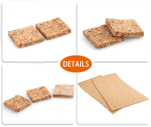 وسادات فلين فاصل زجاجي مع غراء قابل للإزالة