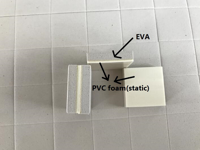 أسافين EVA مع رغوة PVC